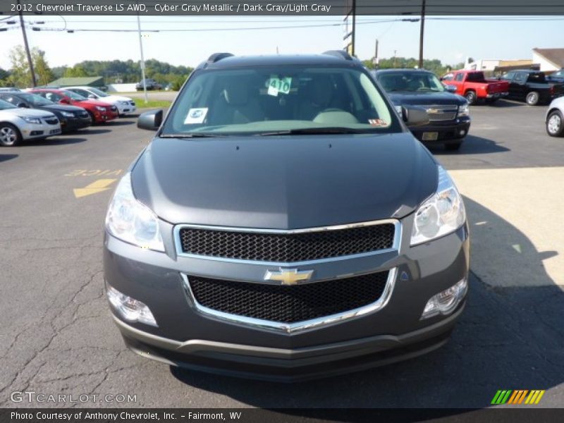 Cyber Gray Metallic / Dark Gray/Light Gray 2012 Chevrolet Traverse LS AWD