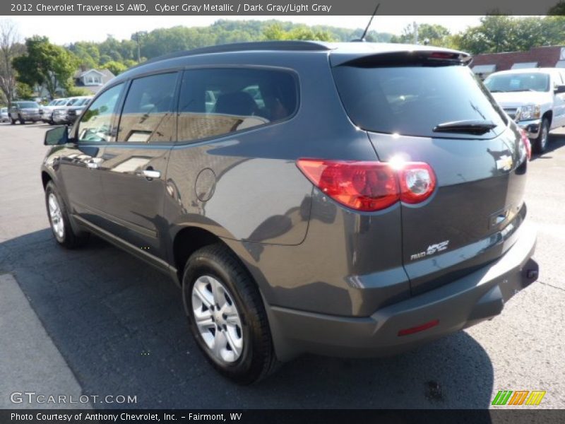 Cyber Gray Metallic / Dark Gray/Light Gray 2012 Chevrolet Traverse LS AWD