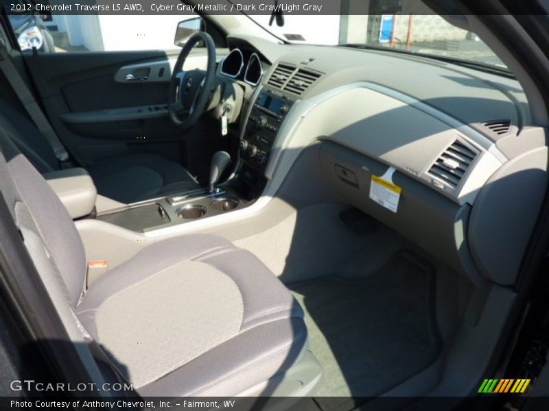 Cyber Gray Metallic / Dark Gray/Light Gray 2012 Chevrolet Traverse LS AWD