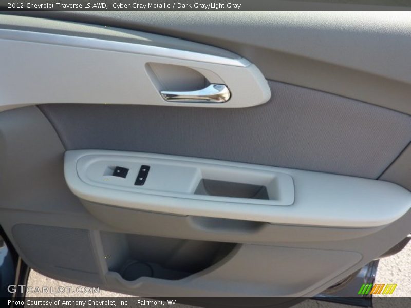 Cyber Gray Metallic / Dark Gray/Light Gray 2012 Chevrolet Traverse LS AWD