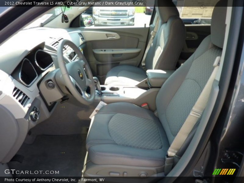 Cyber Gray Metallic / Dark Gray/Light Gray 2012 Chevrolet Traverse LS AWD