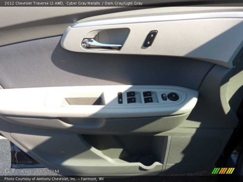 Cyber Gray Metallic / Dark Gray/Light Gray 2012 Chevrolet Traverse LS AWD