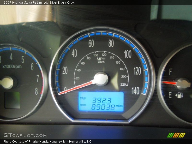 Silver Blue / Gray 2007 Hyundai Santa Fe Limited