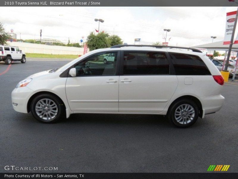 Blizzard Pearl Tricoat / Stone 2010 Toyota Sienna XLE