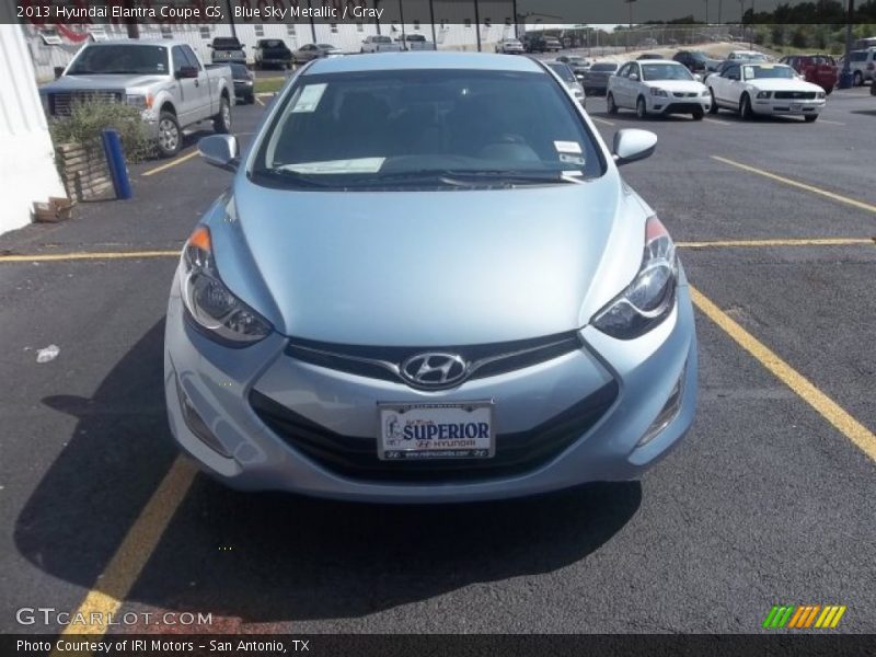 Blue Sky Metallic / Gray 2013 Hyundai Elantra Coupe GS