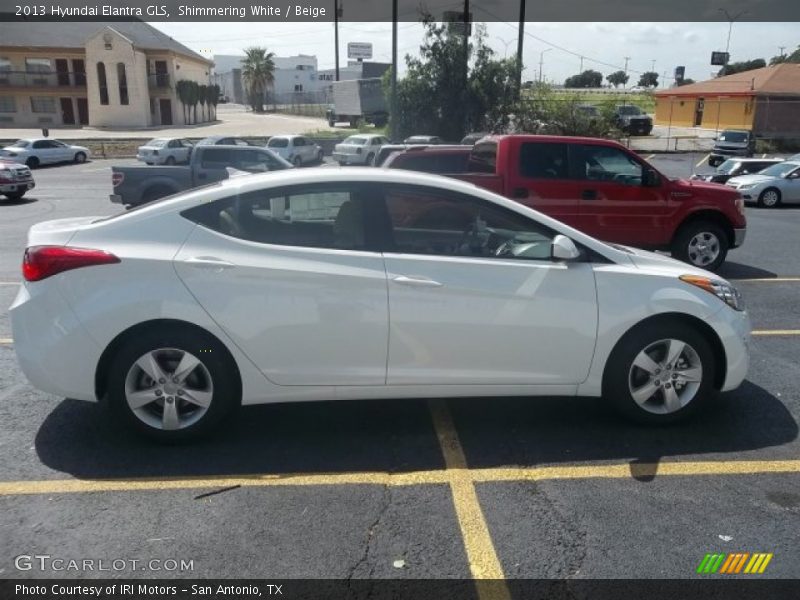 Shimmering White / Beige 2013 Hyundai Elantra GLS