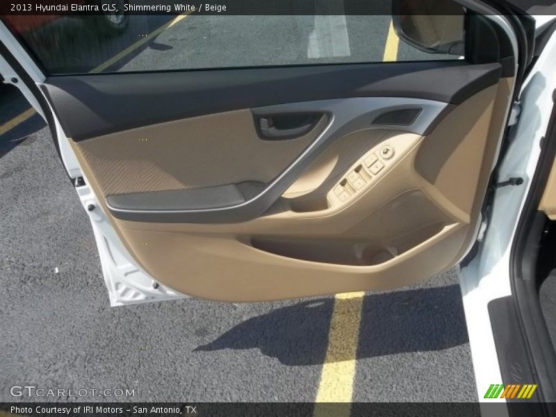 Shimmering White / Beige 2013 Hyundai Elantra GLS