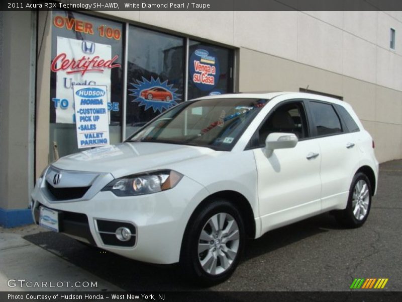 White Diamond Pearl / Taupe 2011 Acura RDX Technology SH-AWD