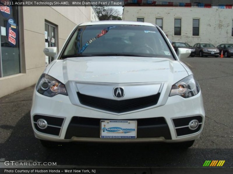 White Diamond Pearl / Taupe 2011 Acura RDX Technology SH-AWD