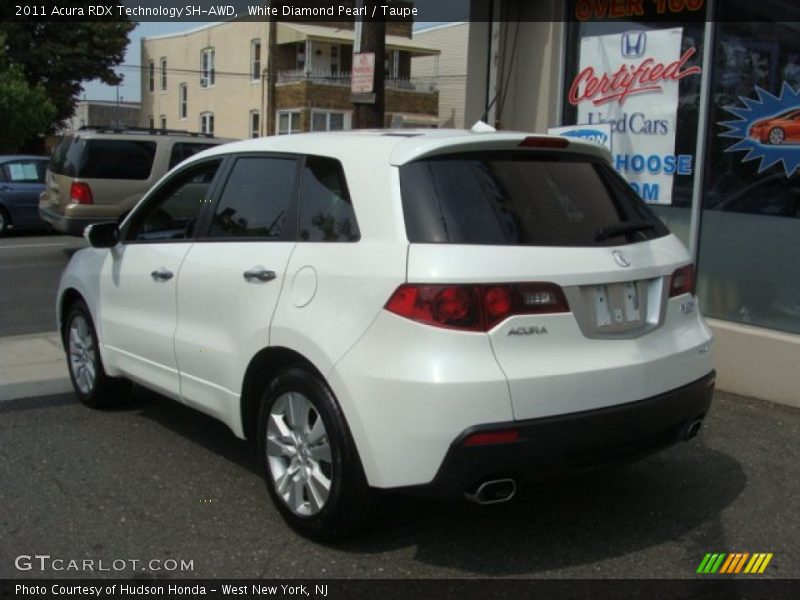 White Diamond Pearl / Taupe 2011 Acura RDX Technology SH-AWD