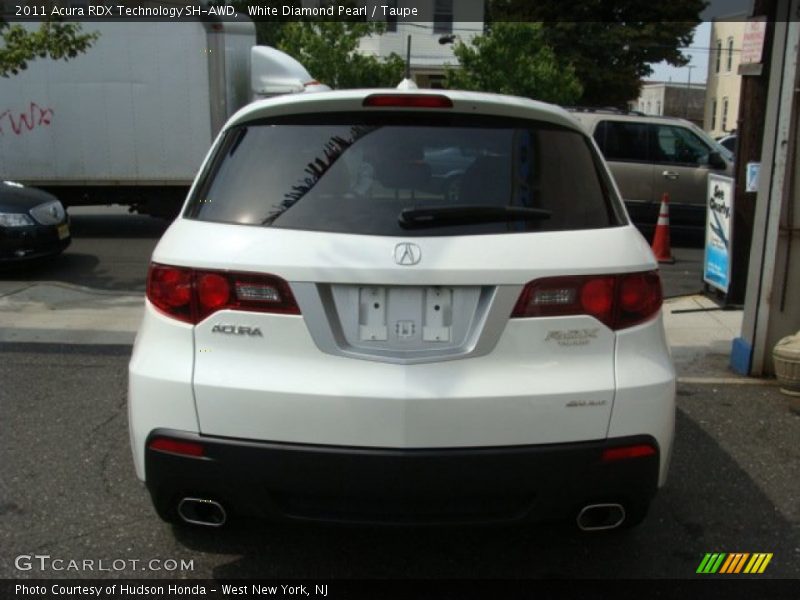 White Diamond Pearl / Taupe 2011 Acura RDX Technology SH-AWD