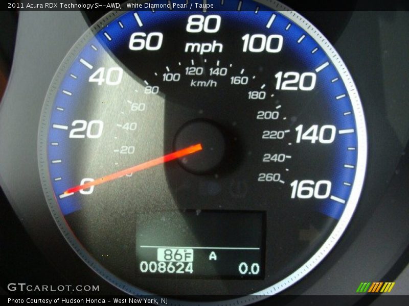 White Diamond Pearl / Taupe 2011 Acura RDX Technology SH-AWD