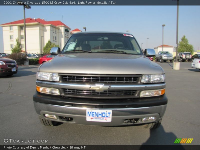 Light Pewter Metallic / Tan 2001 Chevrolet Silverado 1500 LS Crew Cab 4x4