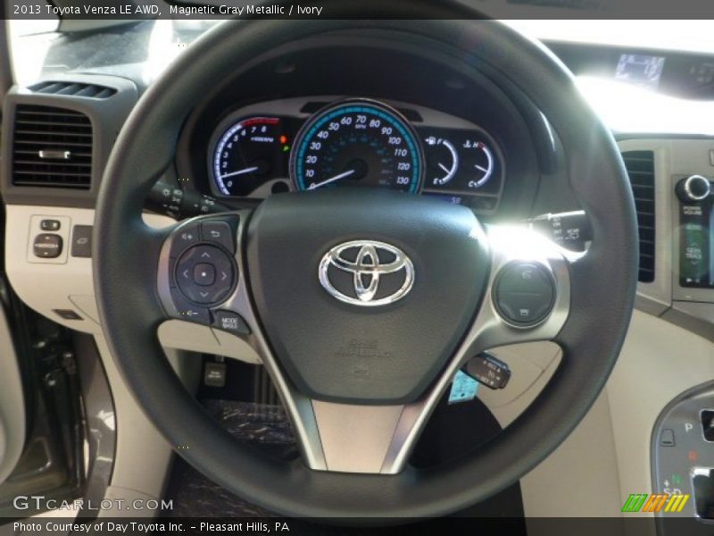 Magnetic Gray Metallic / Ivory 2013 Toyota Venza LE AWD