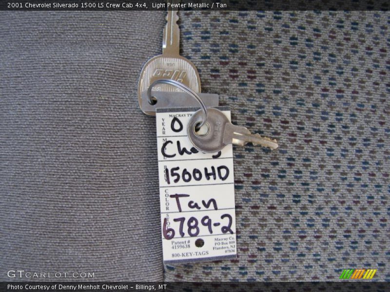 Light Pewter Metallic / Tan 2001 Chevrolet Silverado 1500 LS Crew Cab 4x4