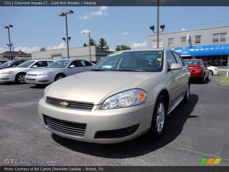 Gold Mist Metallic / Neutral 2011 Chevrolet Impala LT