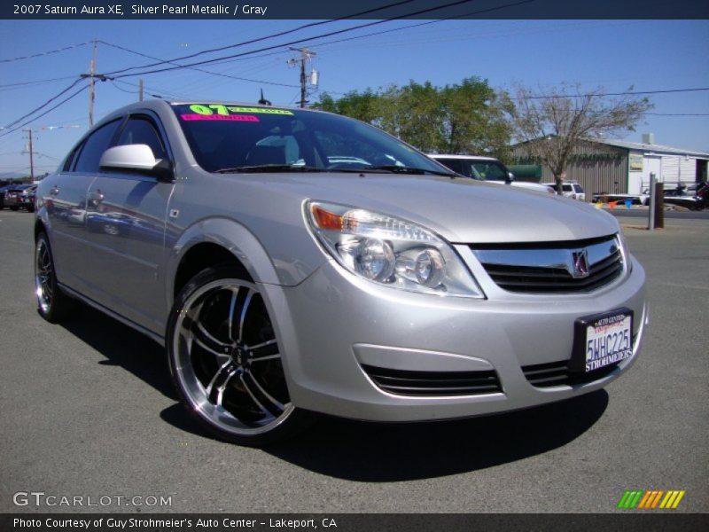 Silver Pearl Metallic / Gray 2007 Saturn Aura XE