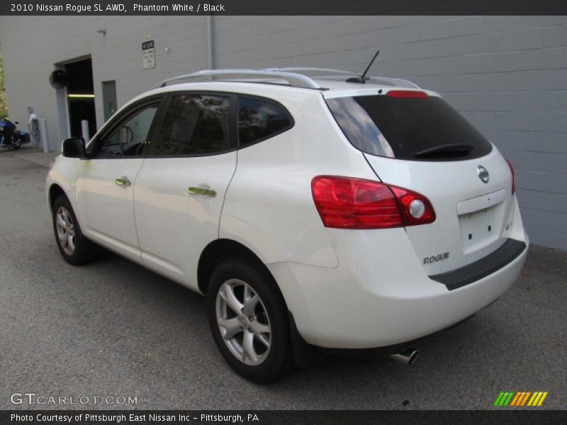 Phantom White / Black 2010 Nissan Rogue SL AWD