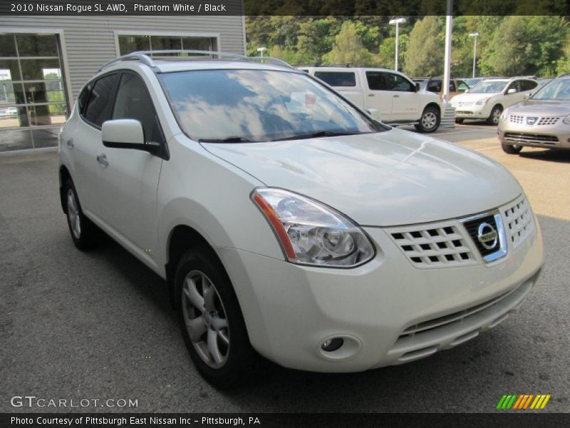 Phantom White / Black 2010 Nissan Rogue SL AWD