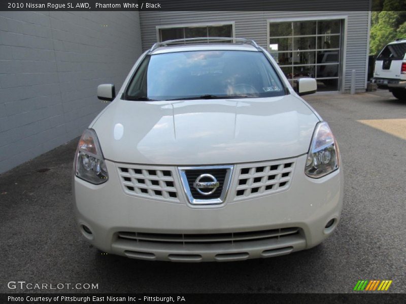 Phantom White / Black 2010 Nissan Rogue SL AWD