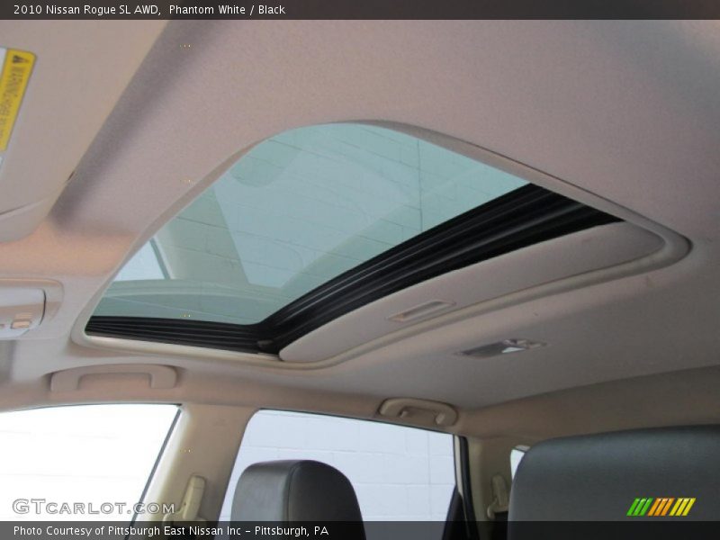 Phantom White / Black 2010 Nissan Rogue SL AWD