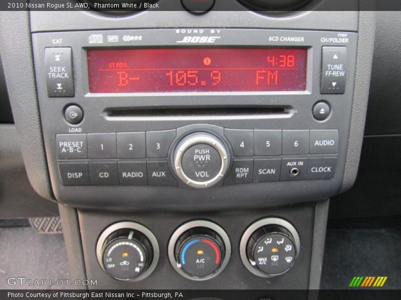 Phantom White / Black 2010 Nissan Rogue SL AWD