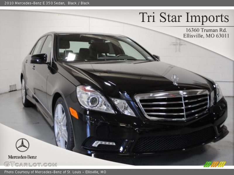 Black / Black 2010 Mercedes-Benz E 350 Sedan