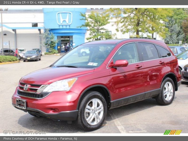 Tango Red Pearl / Gray 2011 Honda CR-V EX-L 4WD