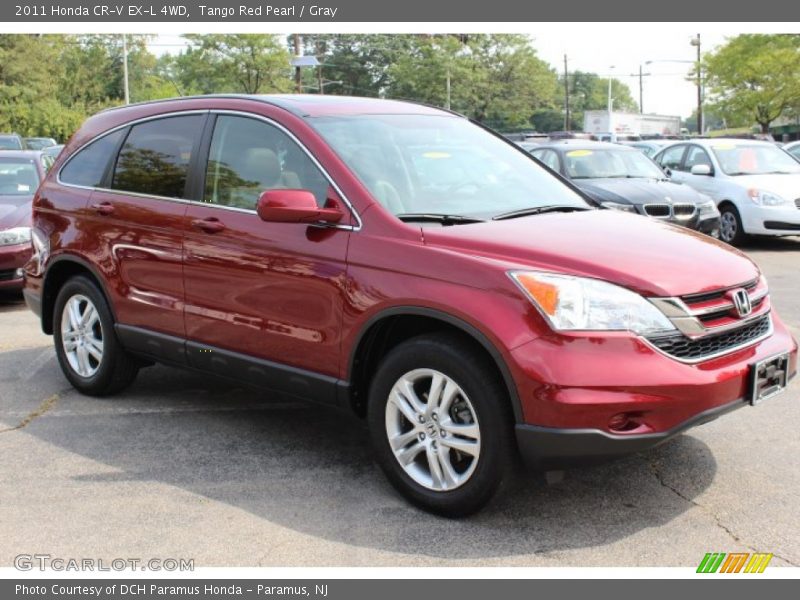 Tango Red Pearl / Gray 2011 Honda CR-V EX-L 4WD