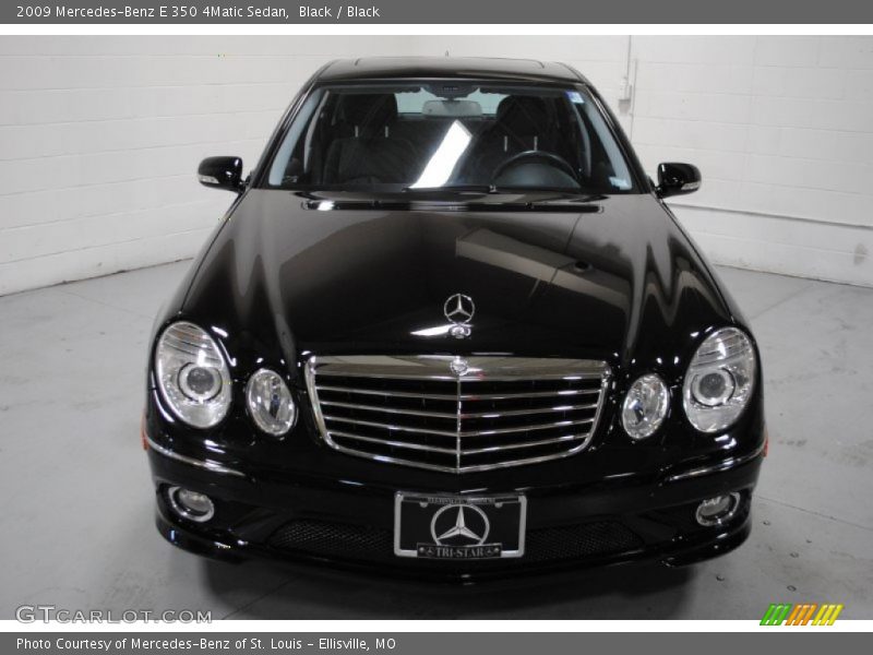 Black / Black 2009 Mercedes-Benz E 350 4Matic Sedan