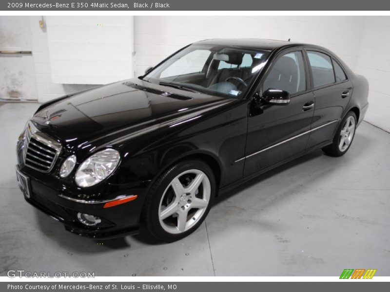 Black / Black 2009 Mercedes-Benz E 350 4Matic Sedan