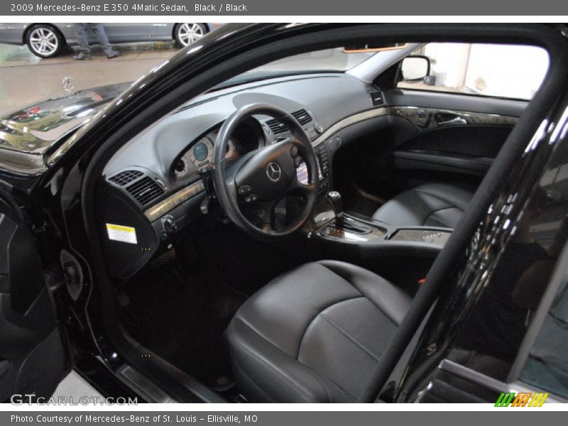 Black / Black 2009 Mercedes-Benz E 350 4Matic Sedan