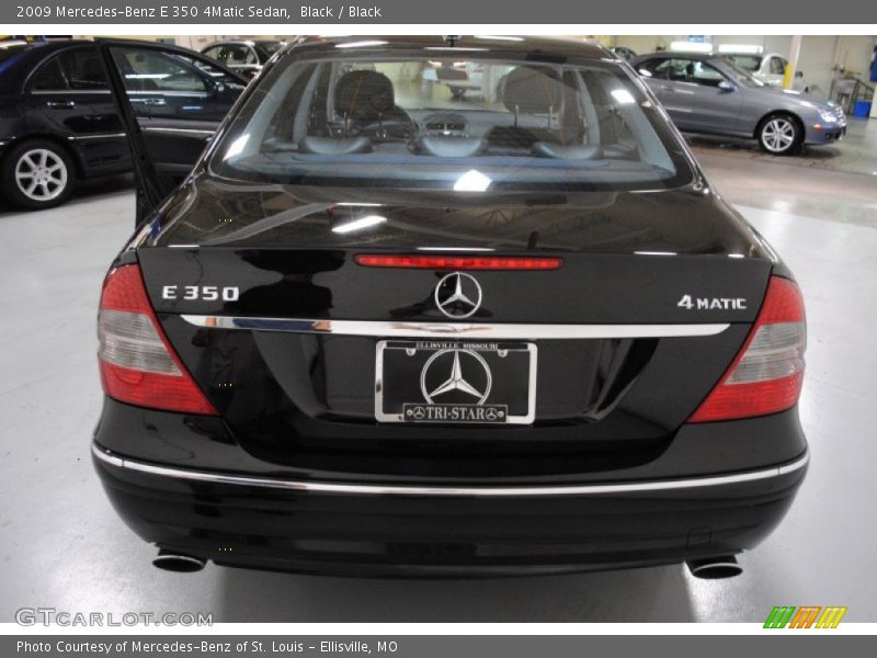 Black / Black 2009 Mercedes-Benz E 350 4Matic Sedan