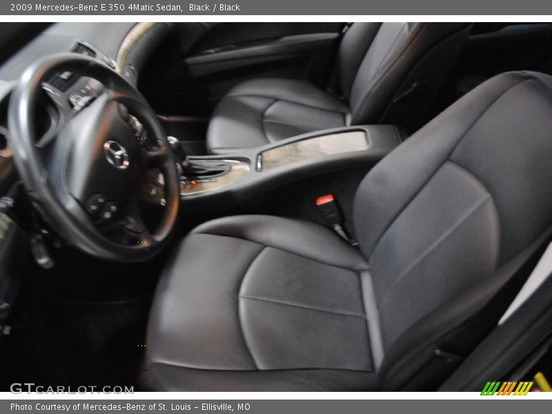 Black / Black 2009 Mercedes-Benz E 350 4Matic Sedan