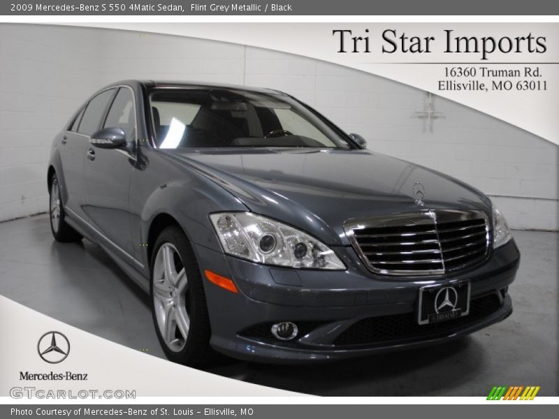 Flint Grey Metallic / Black 2009 Mercedes-Benz S 550 4Matic Sedan