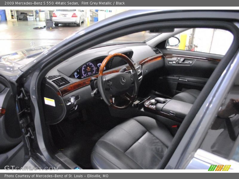 Flint Grey Metallic / Black 2009 Mercedes-Benz S 550 4Matic Sedan