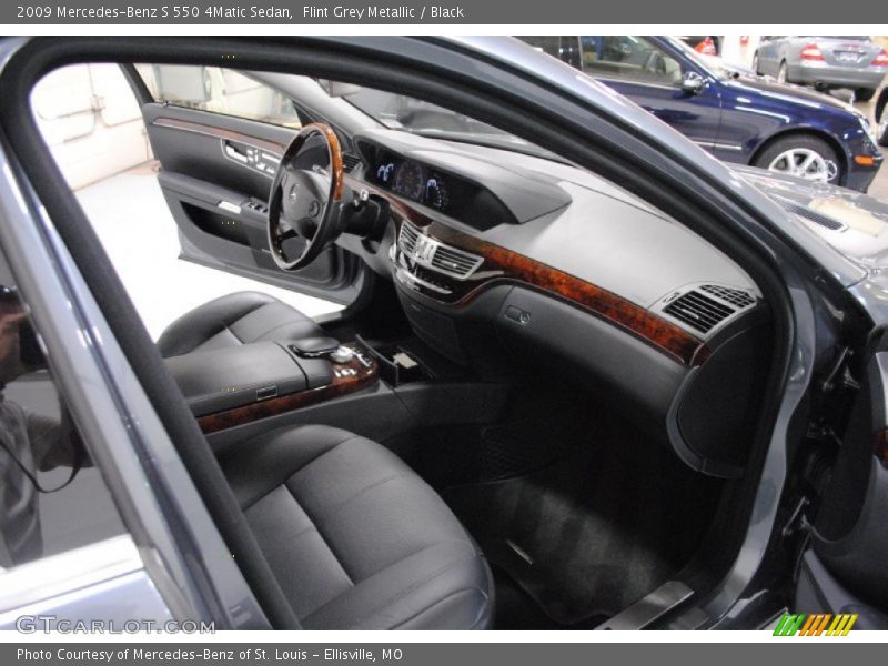 Flint Grey Metallic / Black 2009 Mercedes-Benz S 550 4Matic Sedan