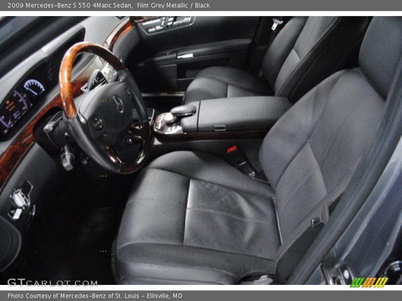 Flint Grey Metallic / Black 2009 Mercedes-Benz S 550 4Matic Sedan