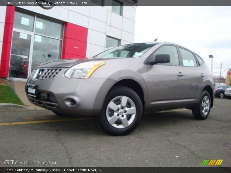 Gotham Gray / Black 2009 Nissan Rogue S AWD