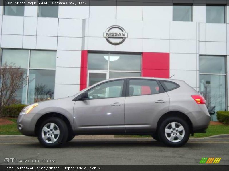 Gotham Gray / Black 2009 Nissan Rogue S AWD