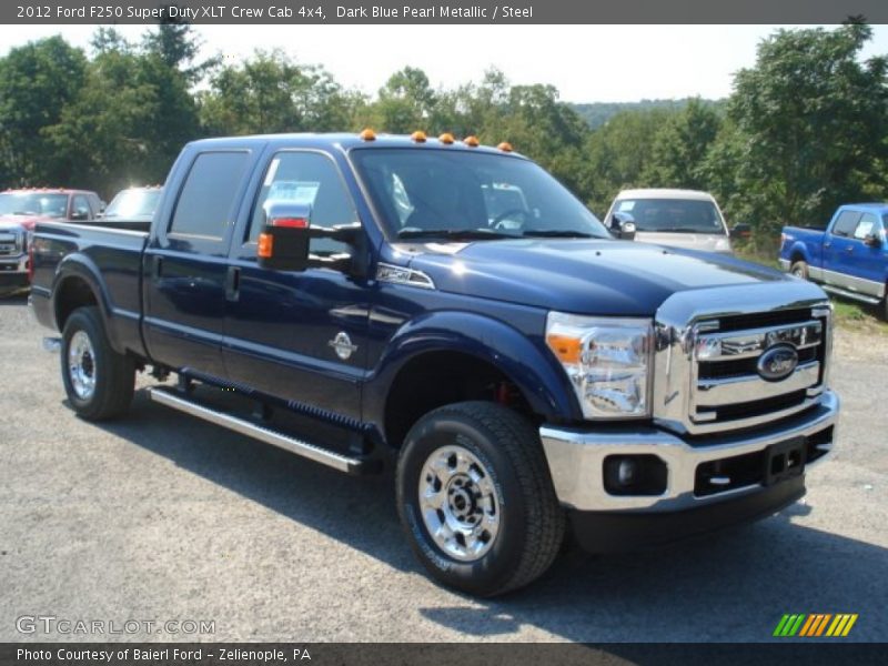 Dark Blue Pearl Metallic / Steel 2012 Ford F250 Super Duty XLT Crew Cab 4x4