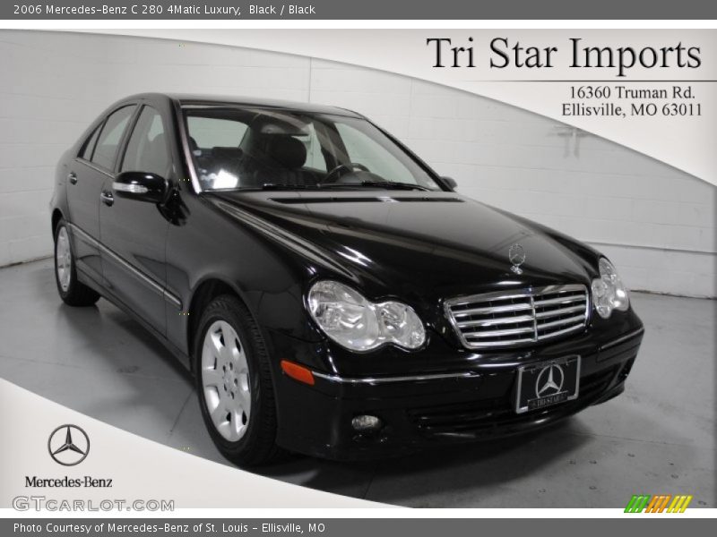 Black / Black 2006 Mercedes-Benz C 280 4Matic Luxury