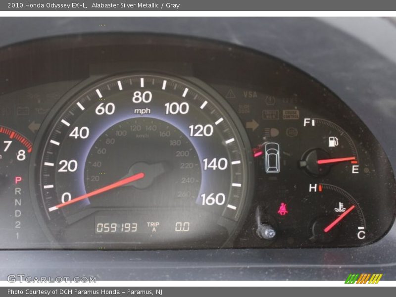 Alabaster Silver Metallic / Gray 2010 Honda Odyssey EX-L