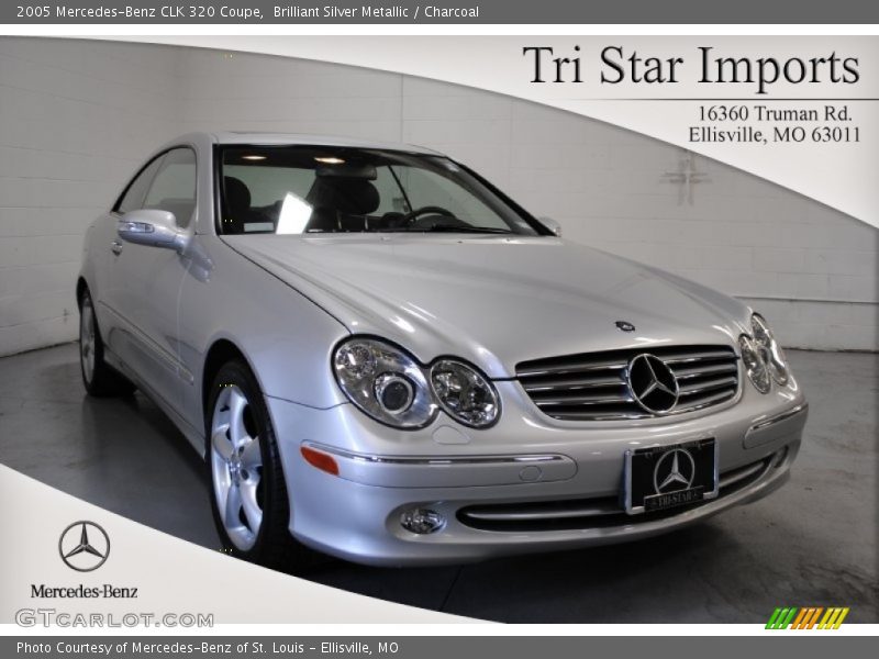 Brilliant Silver Metallic / Charcoal 2005 Mercedes-Benz CLK 320 Coupe