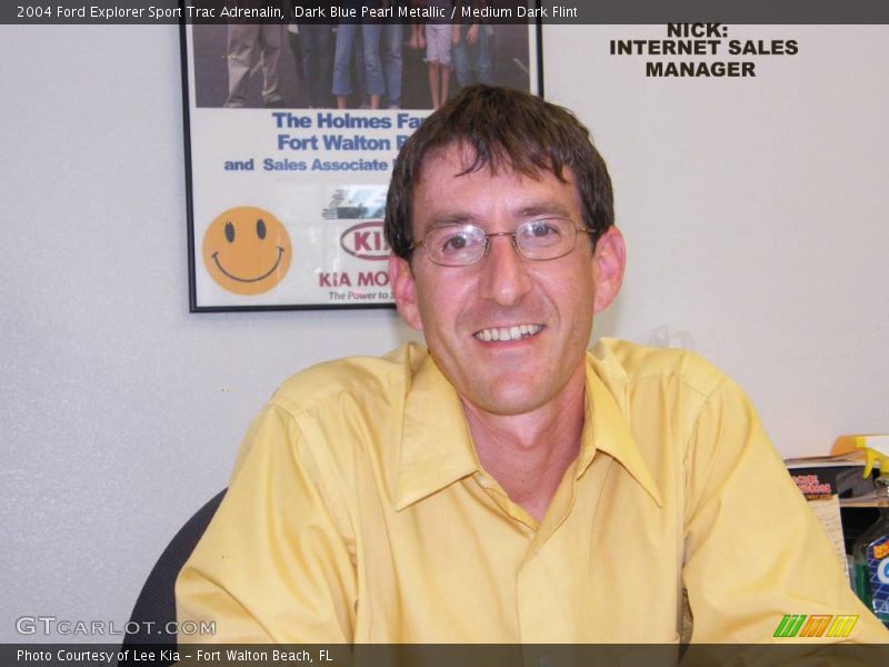 Dark Blue Pearl Metallic / Medium Dark Flint 2004 Ford Explorer Sport Trac Adrenalin
