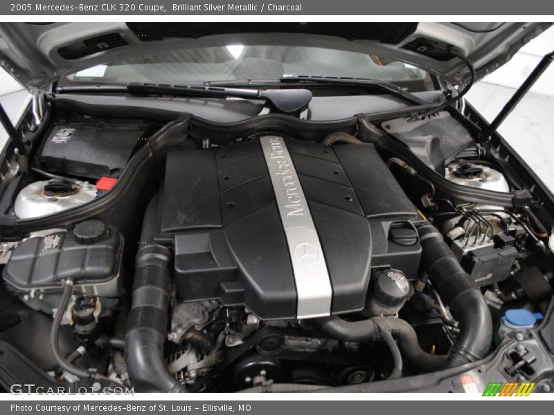 Brilliant Silver Metallic / Charcoal 2005 Mercedes-Benz CLK 320 Coupe
