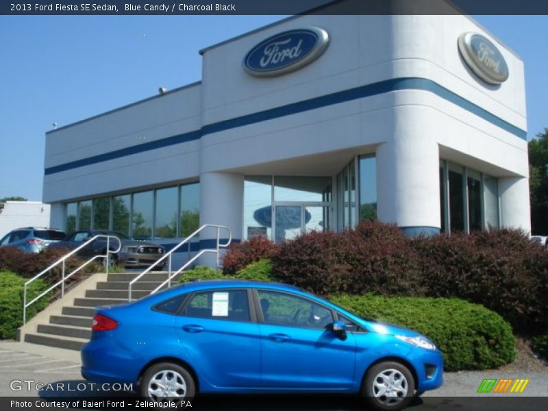 Blue Candy / Charcoal Black 2013 Ford Fiesta SE Sedan