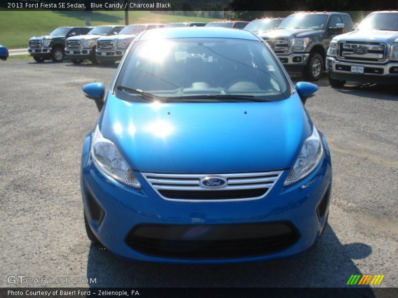 Blue Candy / Charcoal Black 2013 Ford Fiesta SE Sedan