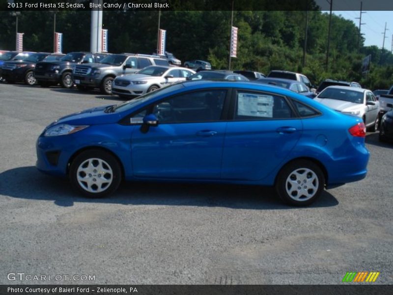 Blue Candy / Charcoal Black 2013 Ford Fiesta SE Sedan