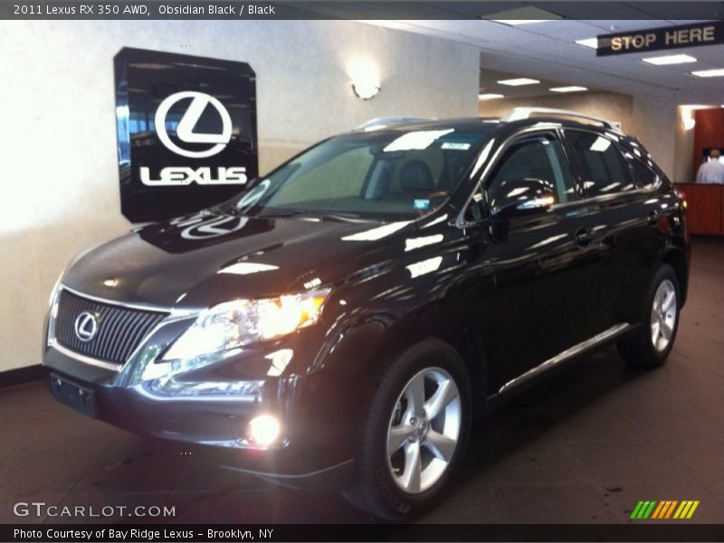 Obsidian Black / Black 2011 Lexus RX 350 AWD